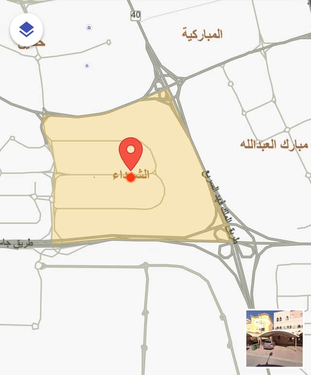 للبيع أرض شارع واحد بالشهداء