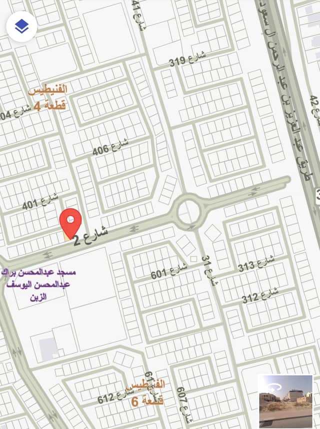 ارض مميزه للبيع فى الفنيطيس شارع عام