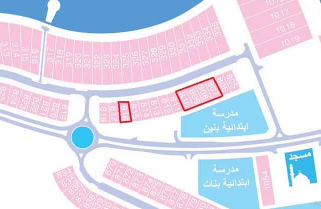 للبيع أراضي فى صباح الاحمد البحرية المرحلة الثانية