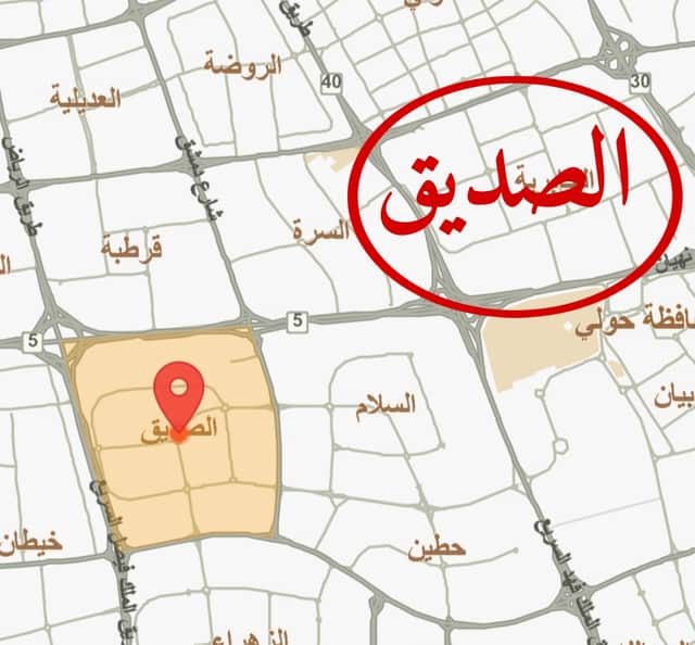 للبيع أرض فضاء فى منطقة الصديق