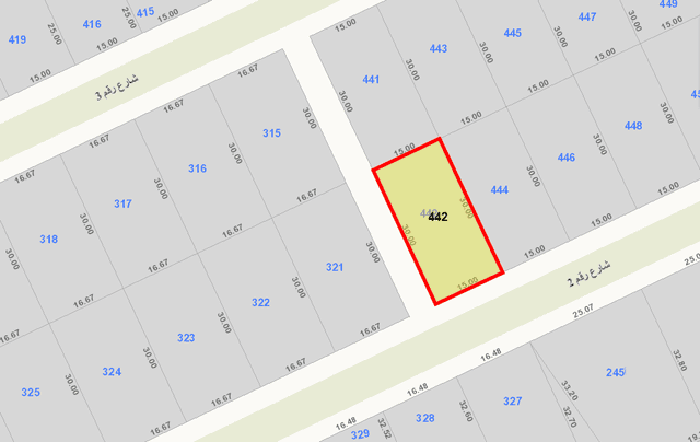 أرض للبيع فى الجابرية شارع وسكة