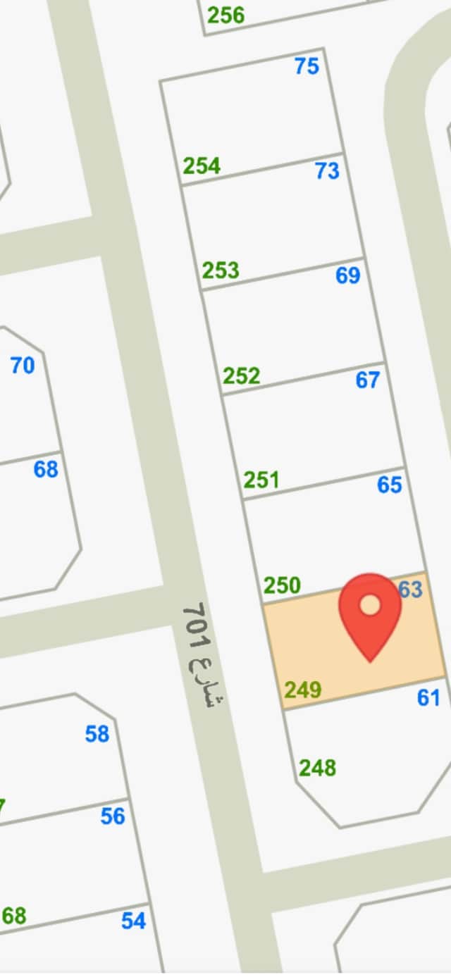 للبيع أرض فى الصديق قطعه 7