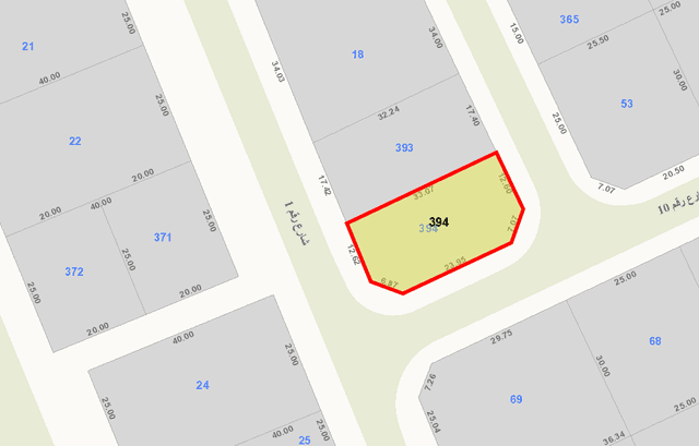 للبيع أرض فى الجابرية قطعه 11