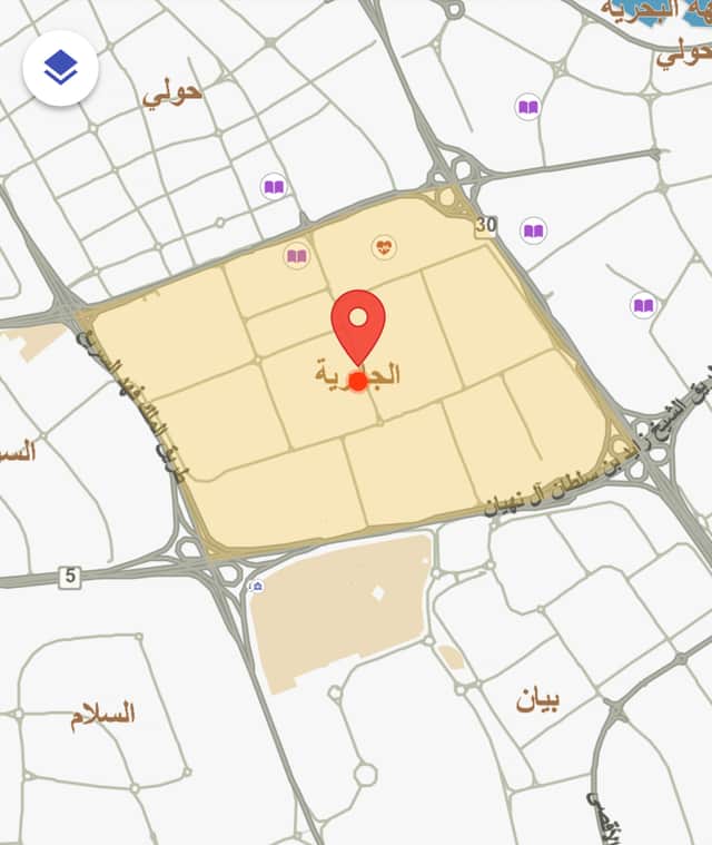 للبيع أرض زاوية في الجابرية