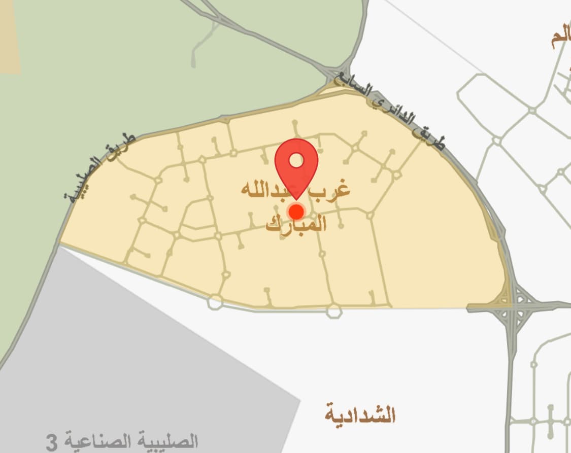 للبيع قسيمه فى غرب عبدالله المبارك