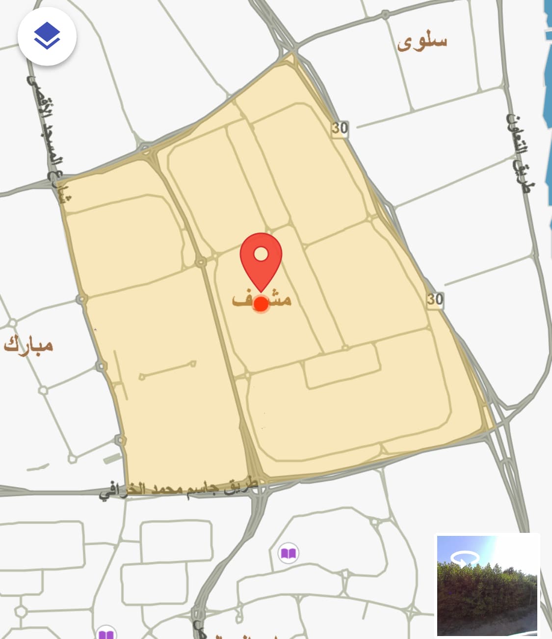 للبيع أرض شارع واحد في مشرف