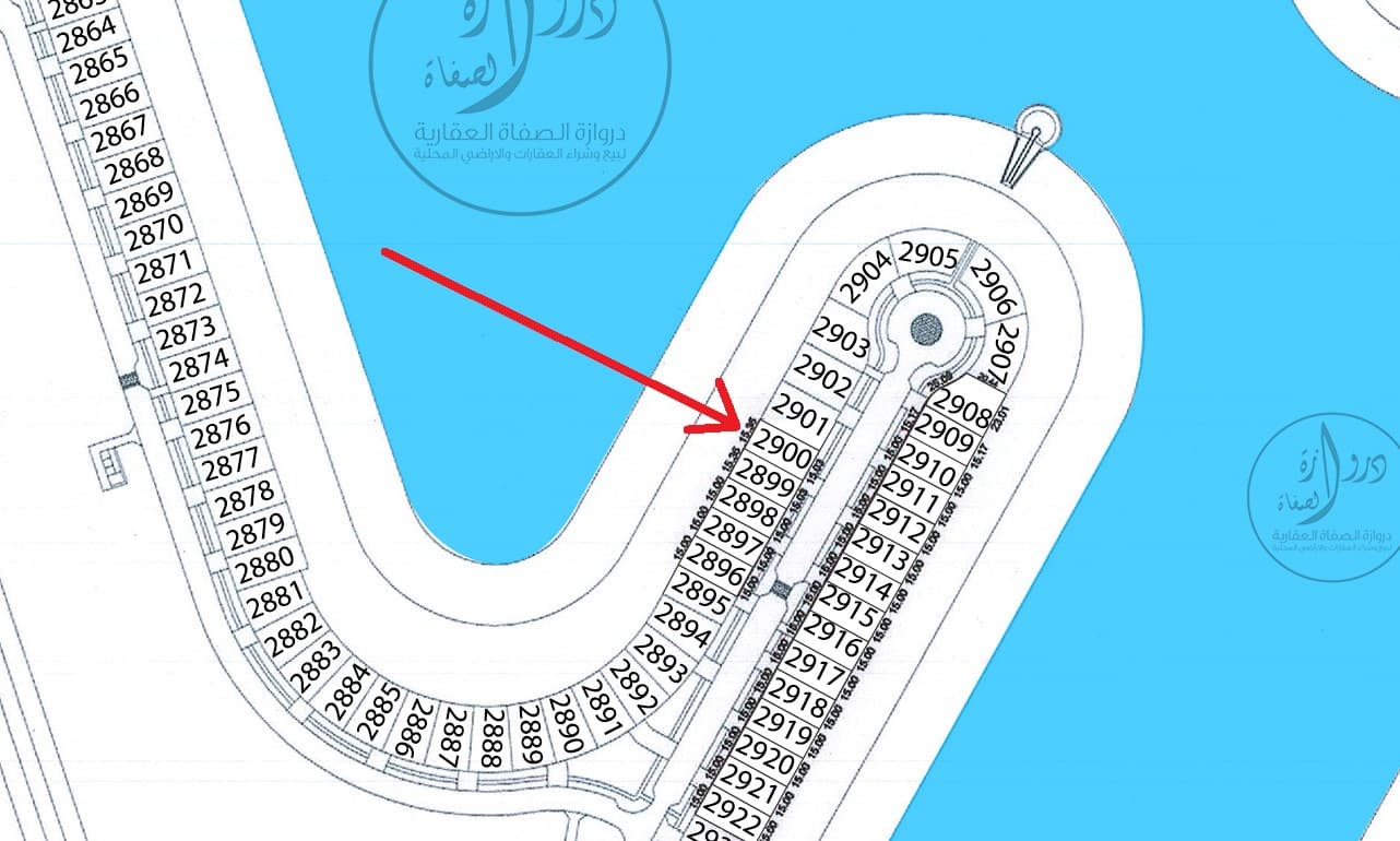 للبيع ارض فى البحريه الرابعه صف اول
