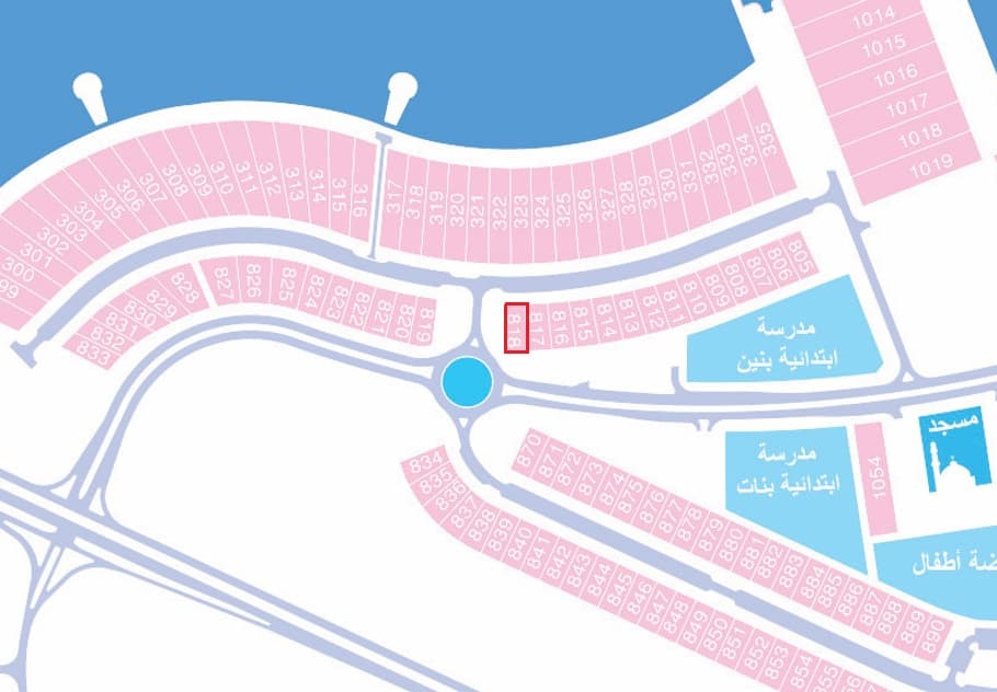 للبيع ارض فى صباح الاحمد البحرية