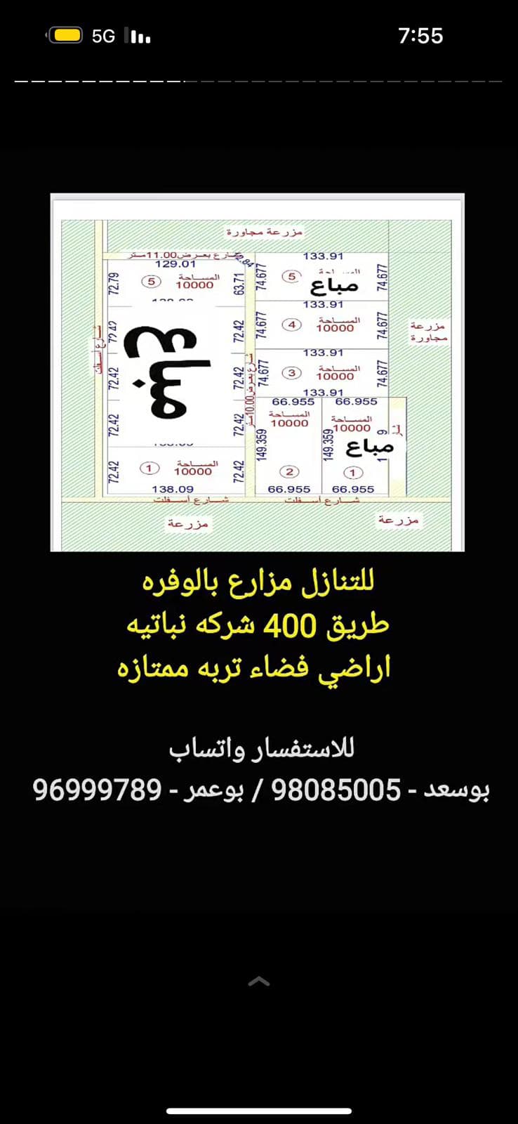 للتنازل عن مزارع بالوفره موقع مميز