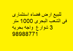 ارض استثمارى للبيع فى الشعب البحرى