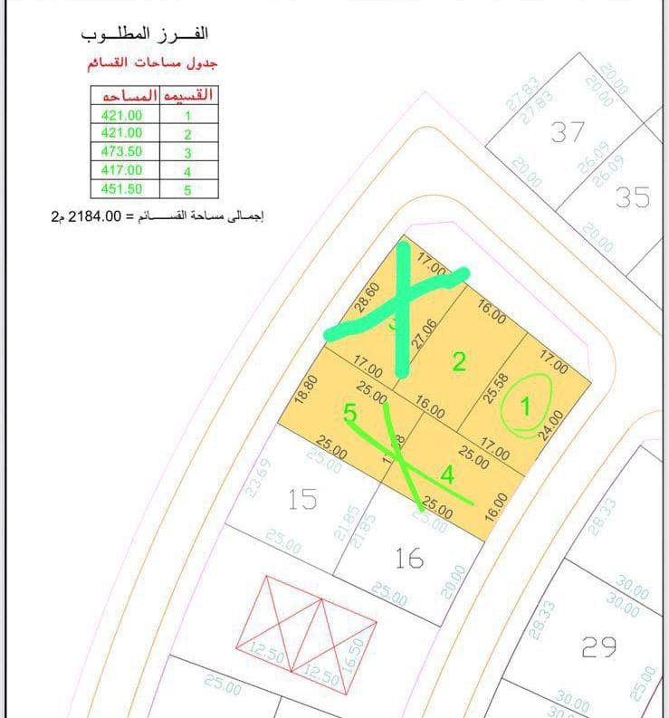أرض للبيع فى الصديق زاوية وارتداد