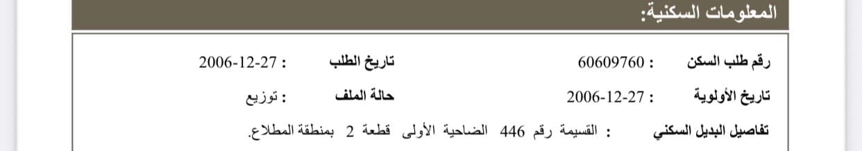 للبدل ارض فى المطلاع مع طلب