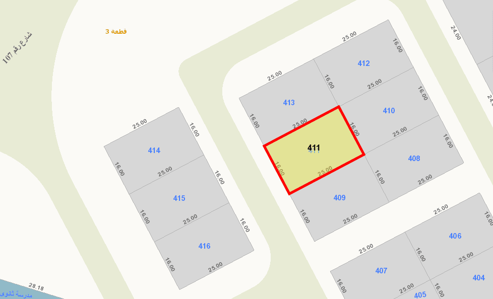للبيع أرض في الخيران السكني قطعة 3