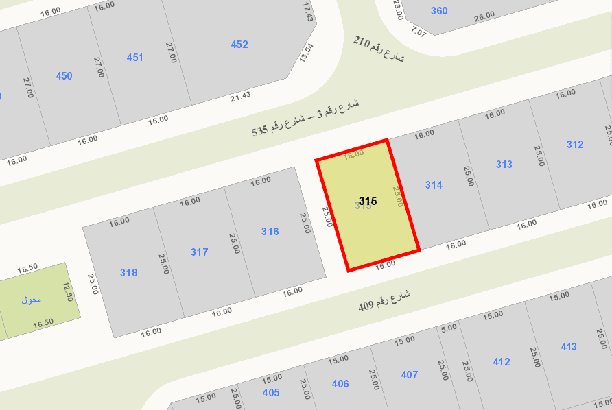 للبيع أرض فى المسايل قطعه 4