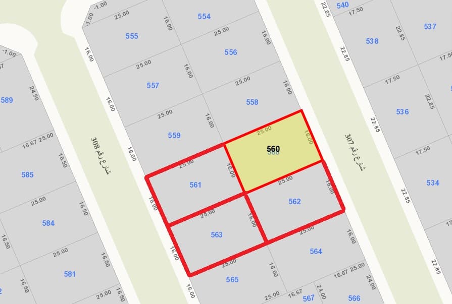 أراضى للبيع فى العقيله قطعه 3