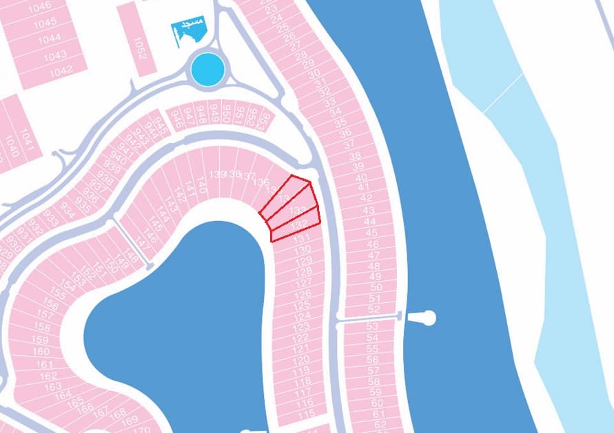 ثلاث أراضي للبيع فى صباح الاحمد البحرية الثانية