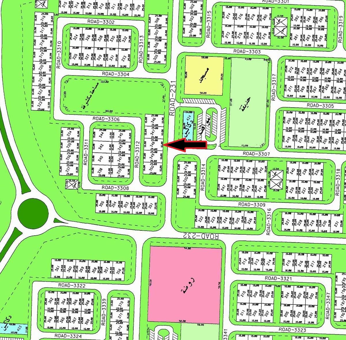 للبيع أرض بمنطقة الخيران السكني بطن وظهر