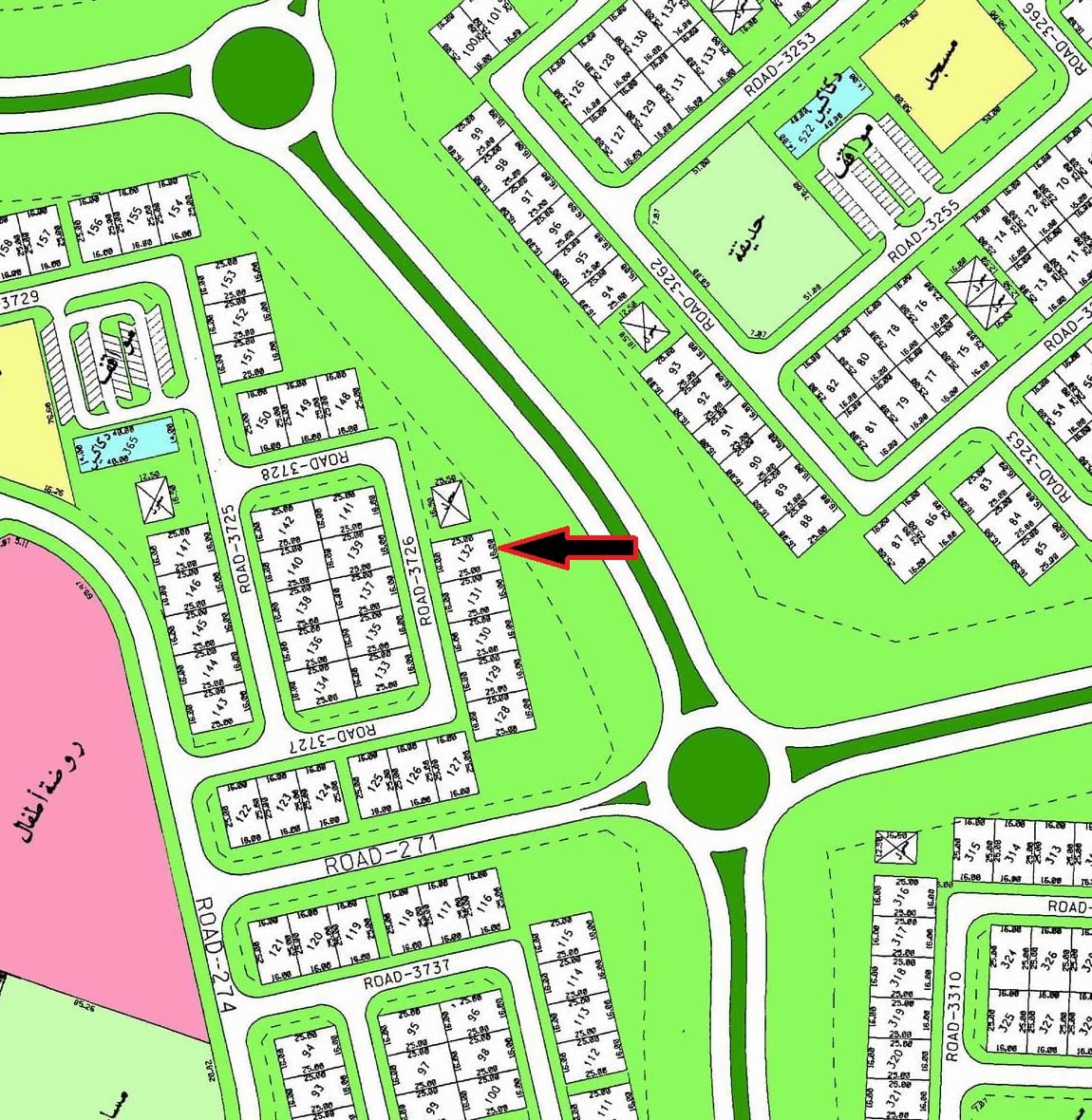 أرض للبيع فى منطقة الخيران السكني قطعة 7