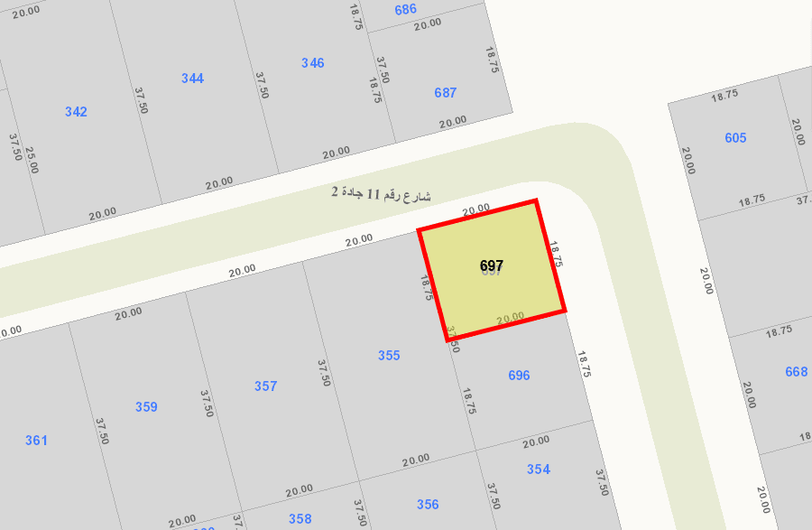 أرض زاوية وارتداد للبيع فى مشرف