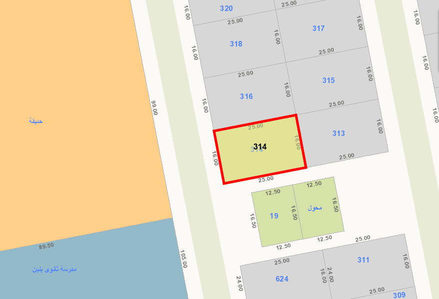 أرض للبيع بالخيران السكنية قطعة 2