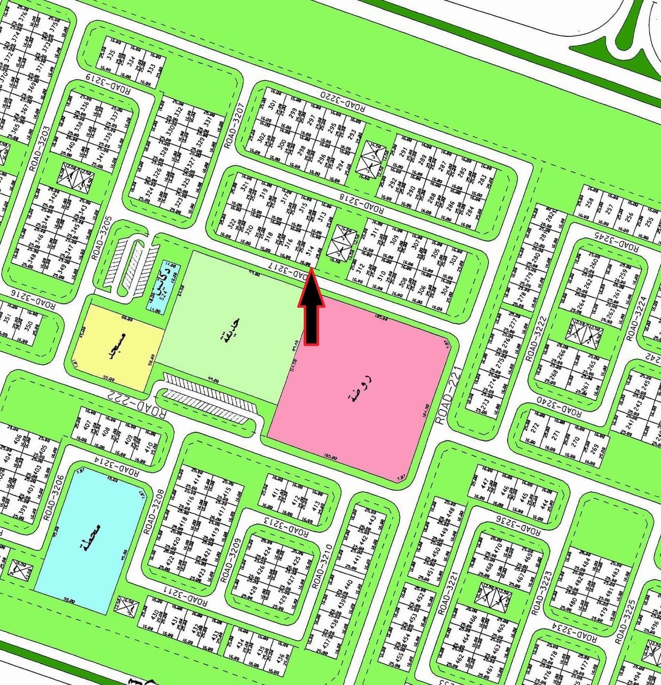 أرض للبيع بالخيران السكنية قطعة 2