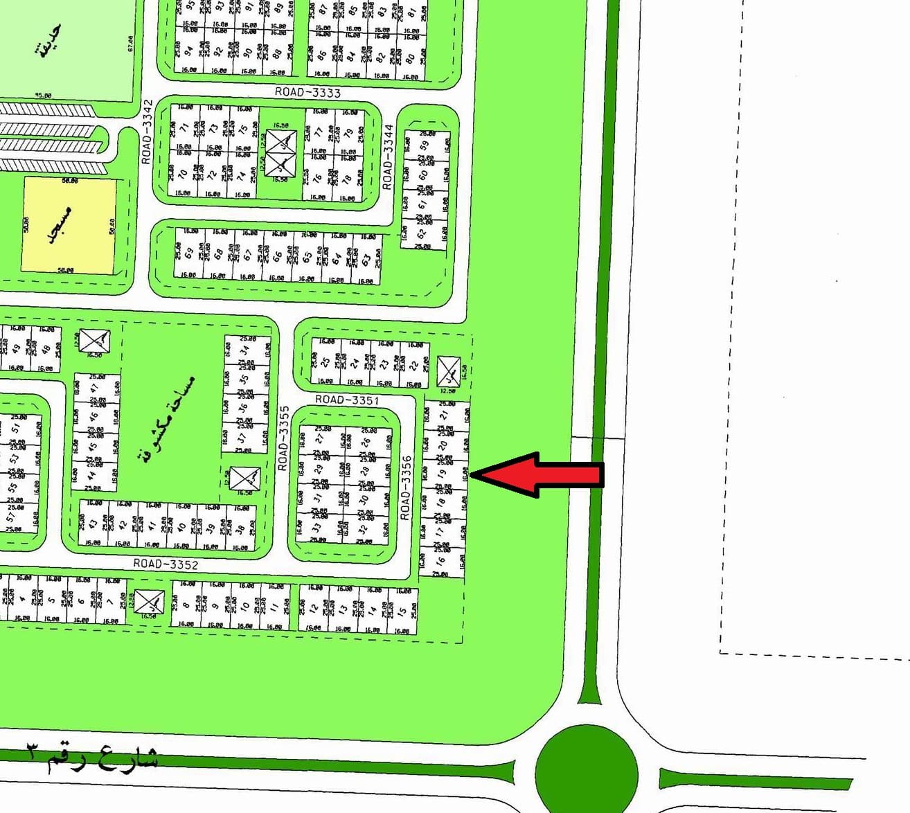 للبيع أرض بالخيران السكني إرتداد كبير