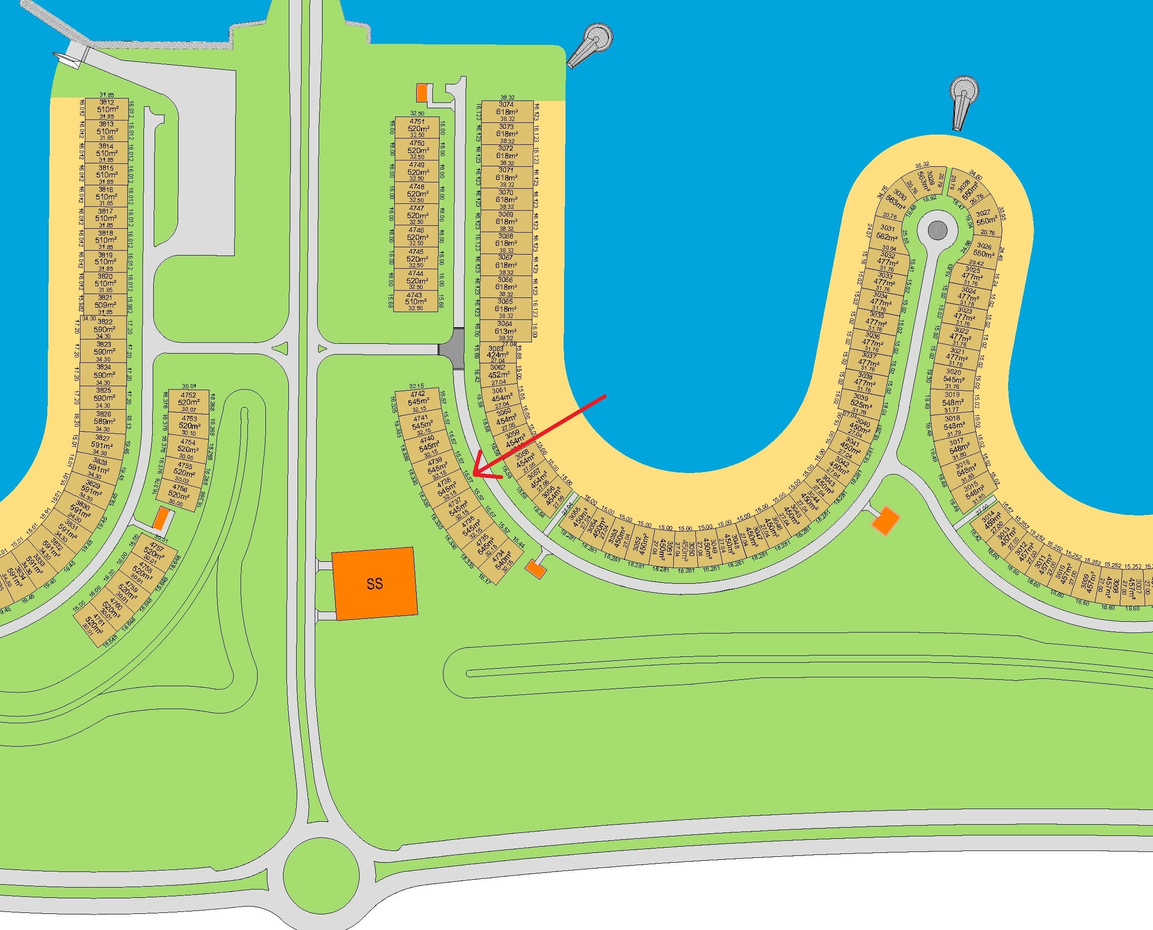 أرض للبيع فى صباح الاحمد البحريه صف ثاني