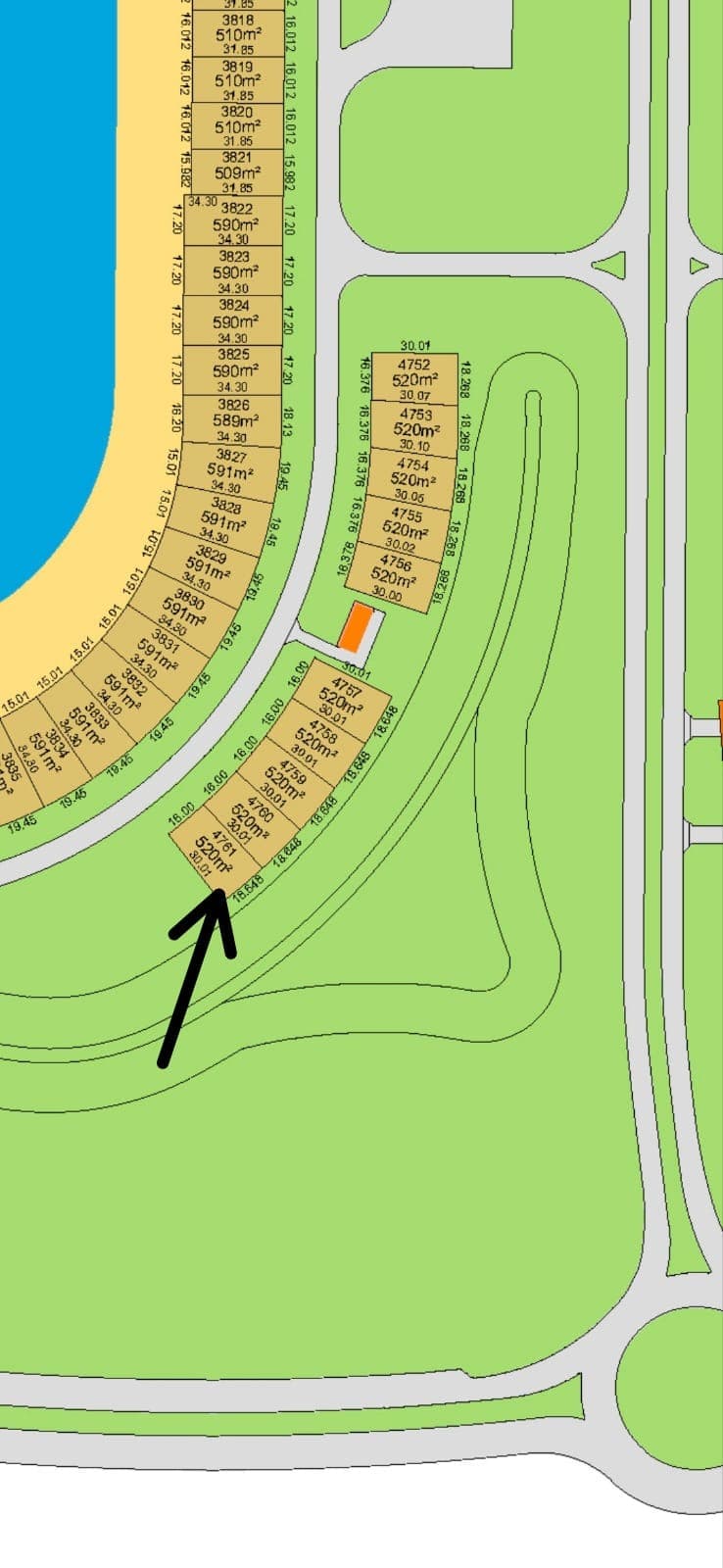 للبيع أرض صف ثاني فى البحريه بالمرحلة الخامسة