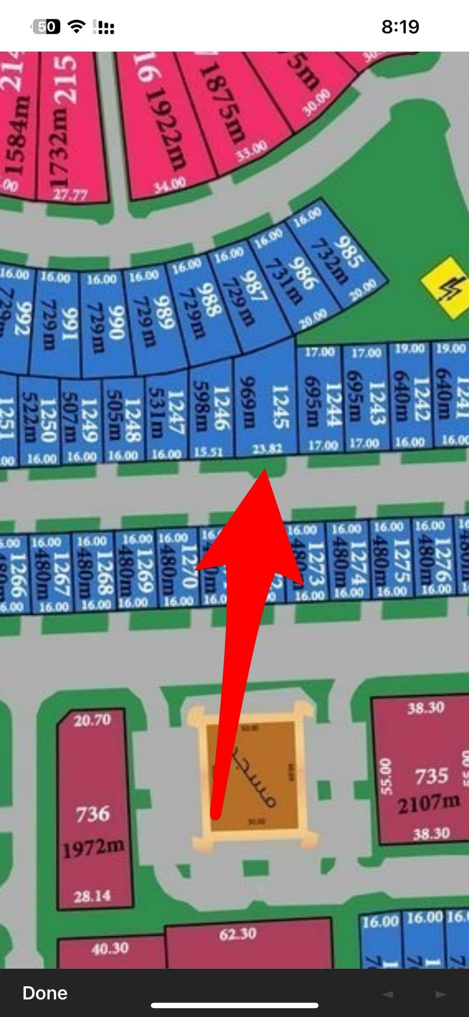 للبيع أرض فى صباح الاحمد البحرية بالمرحلة الأولي