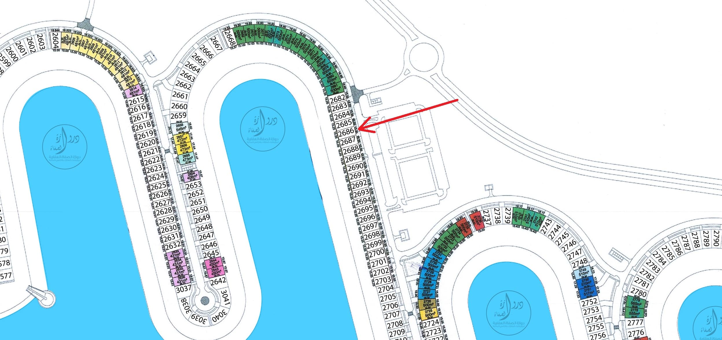 للبيع أرض صف أول فى المرحلة الرابعة بالبحرية