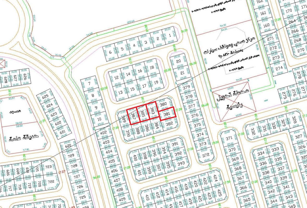 للبيع أرض فى منطقة المسايل قطعه 2