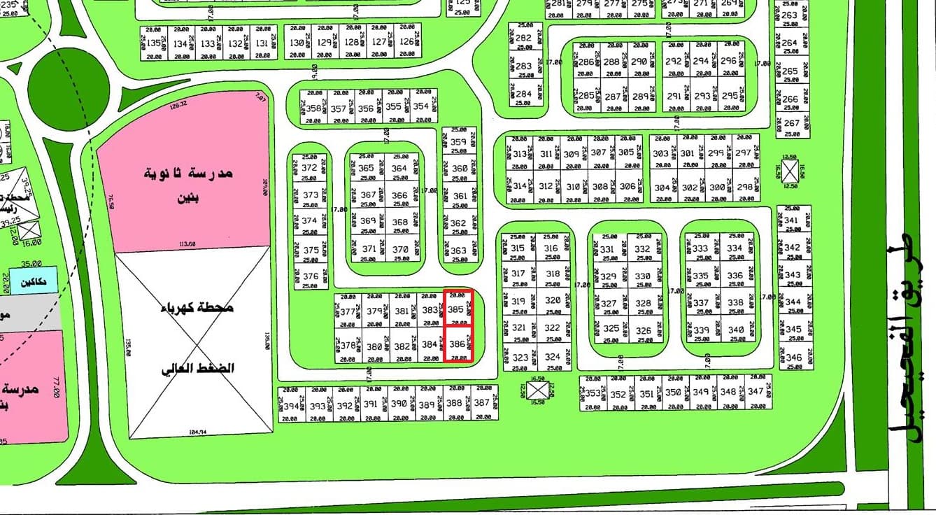 أرضين موقع للبيع فى الفنيطيس