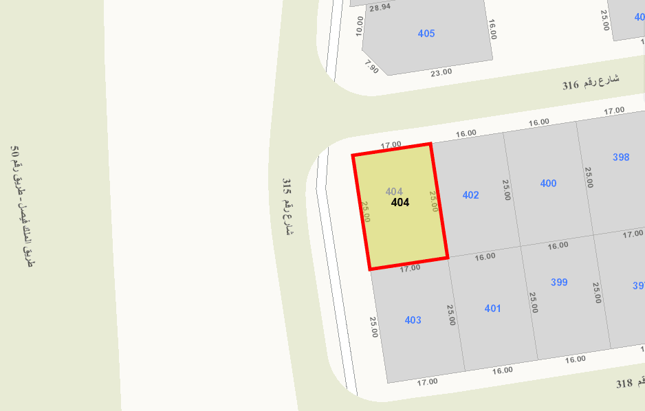 للبيع أرض زاوية فى منطقة الزهراء قطعة 3
