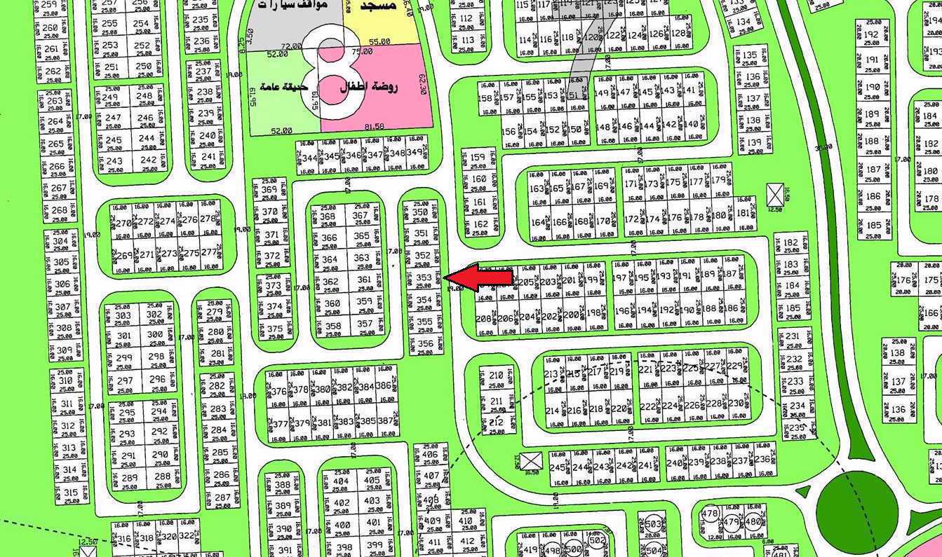 أرض للبيع بمنطقة الفنيطيس قطعة 8