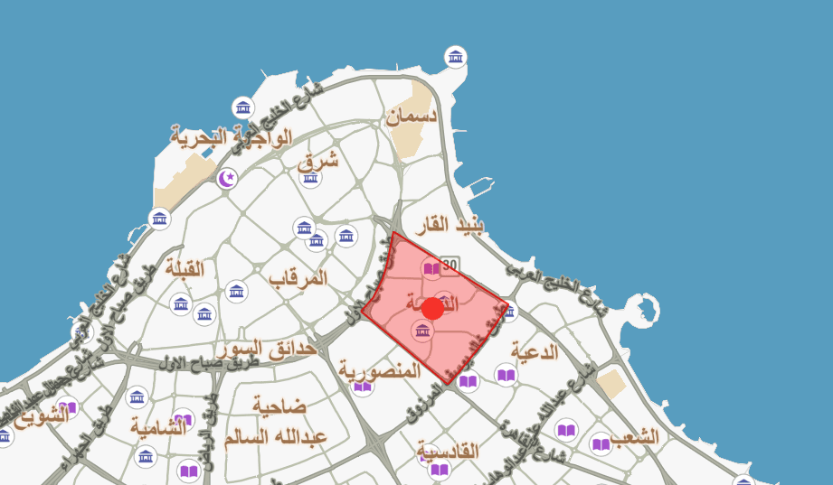 للبيع فيلا زاوية فى منطقة الدسمة