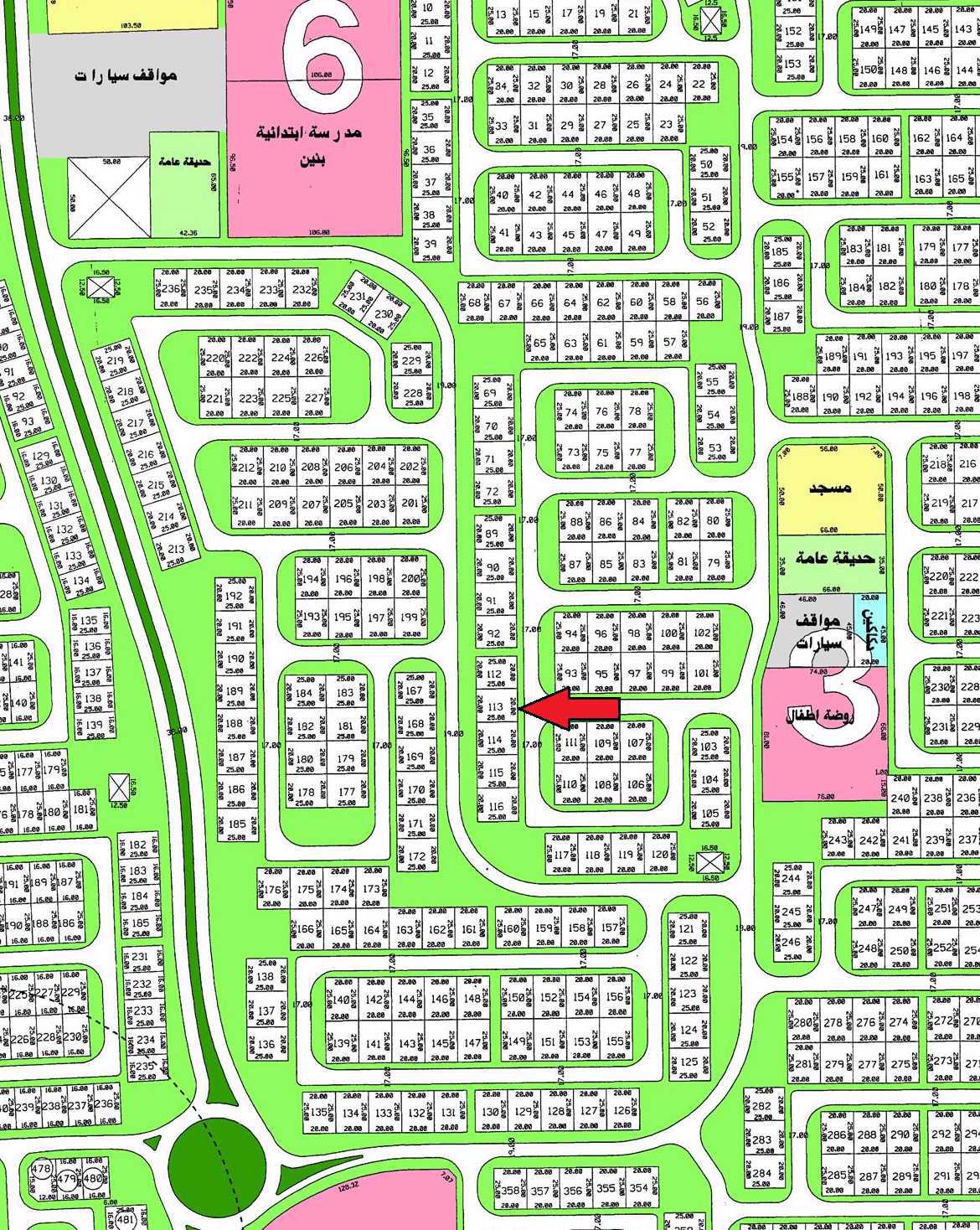 للبيع أرض فى الفنيطيس بطن وظهر وإرتداد