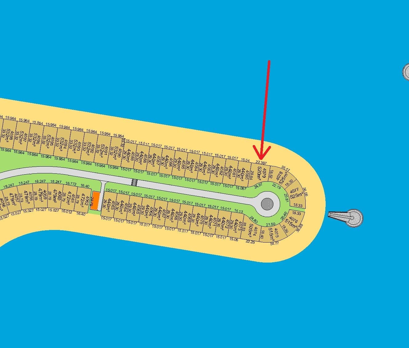 للبيع أرض فى صباح الاحمد البحرية أول خور بحري