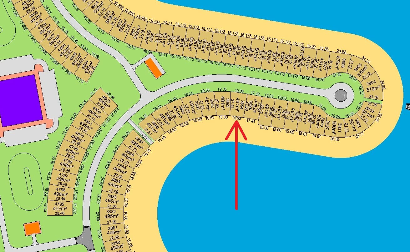 أرض للبيع فى منطقة صباح الاحمد البحرية صف أول