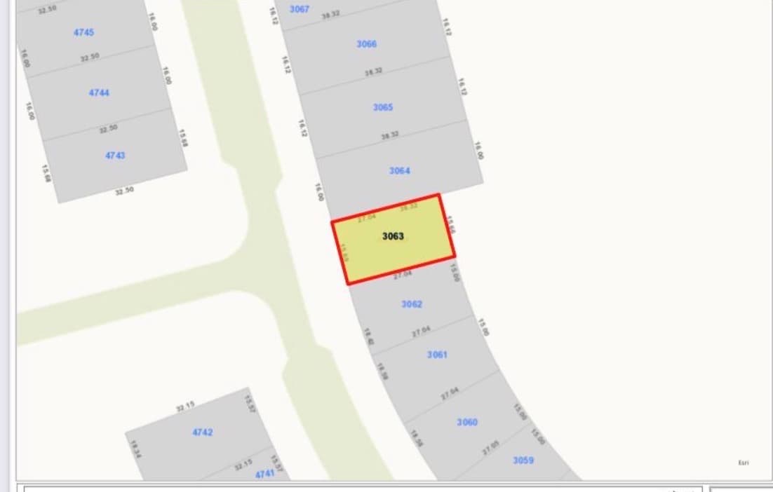 أرض للبيع فى مدينة صباح الاحمد البحرية الخامسة