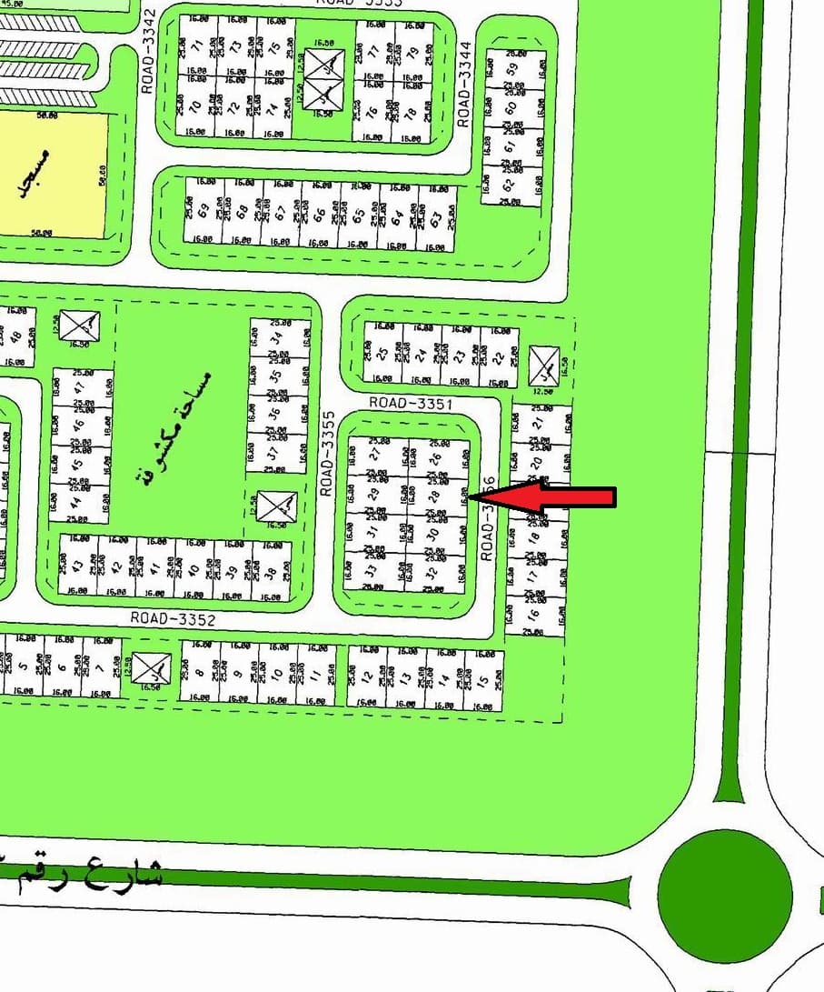 للبيع أرض بالخيران السكني شارع واحد