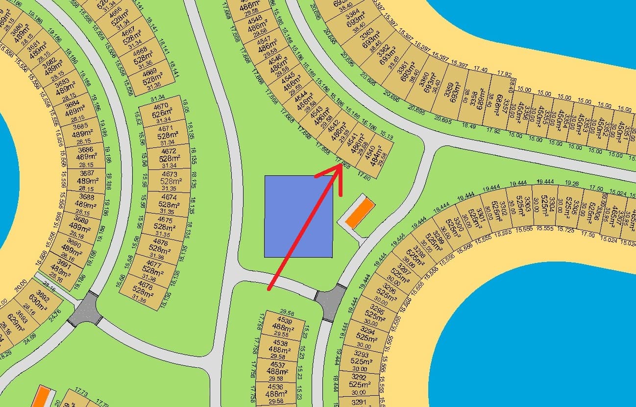 أرض صف ثانى للبيع فى البحريه