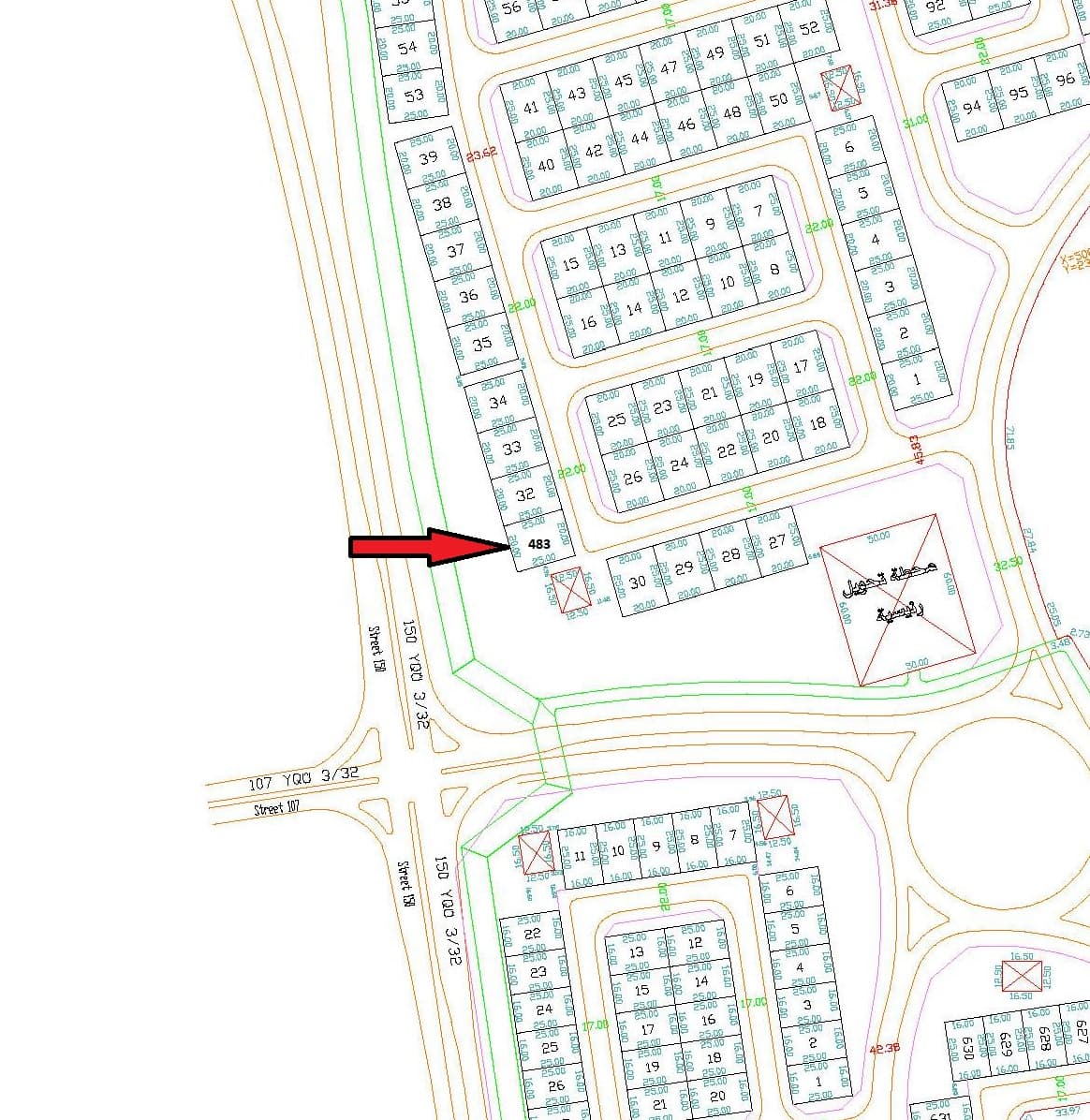 أرض للبيع فى منطقة المسايل قطعة 1