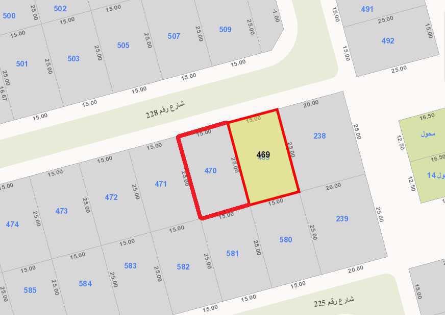 للبيع ارضين فى منطقة ابوفطيره