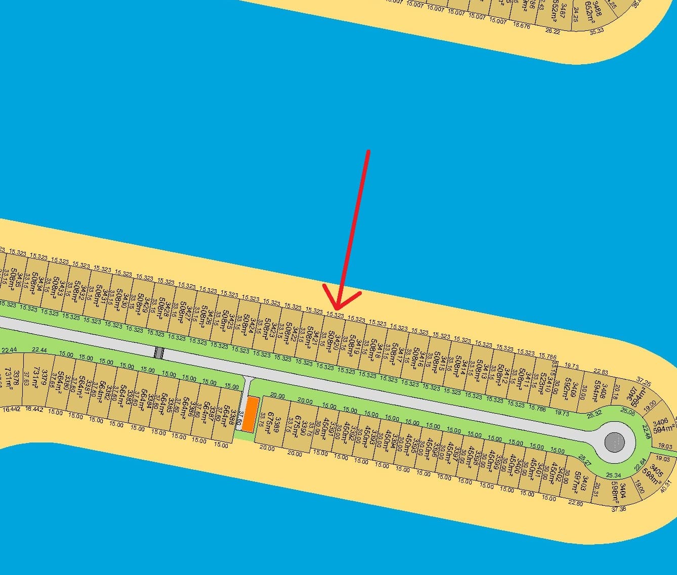 أرض صف اول للبيع فى البحرية