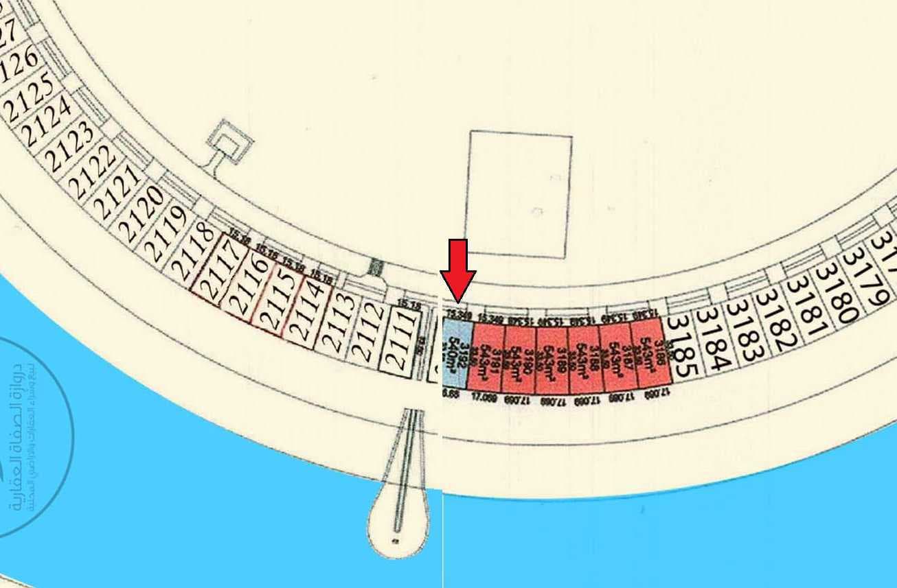 للبيع أرض فى مدينة صباح الاحمد البحرية المرحلة الرابعة