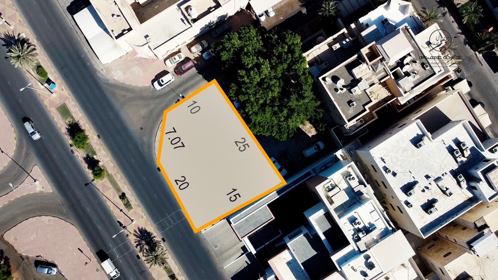 أرضين للبيع فى القادسيه شارع رئيسى