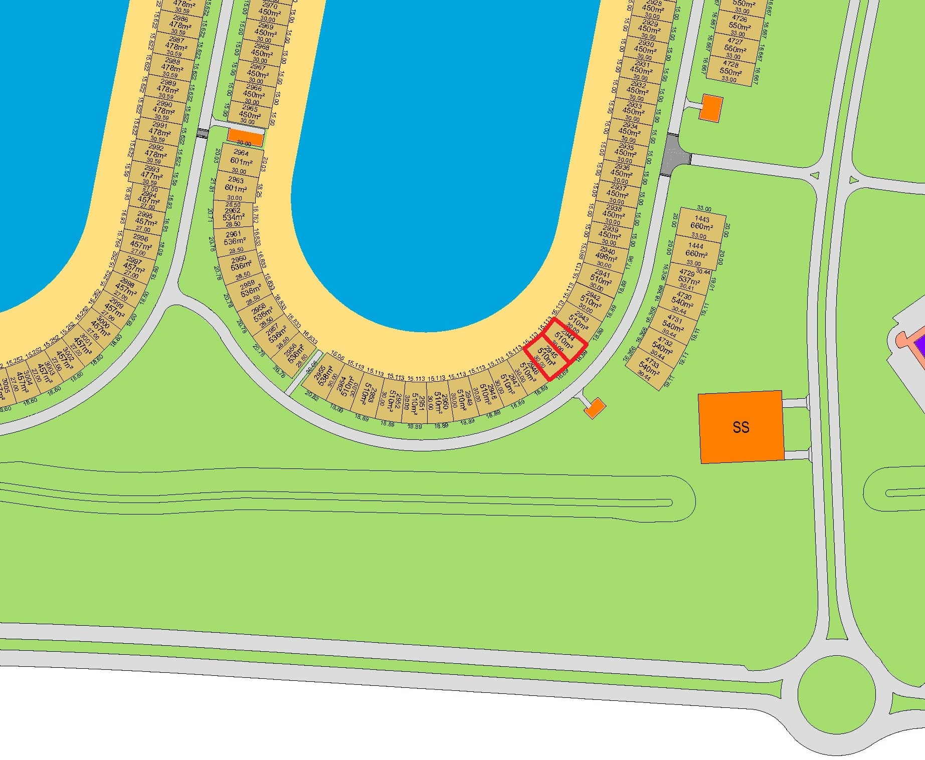 للبيع أرضين صف أول فى صباح الاحمد البحرية الخامسة