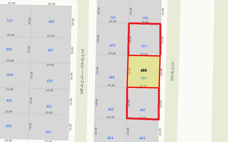 للبيع أرض فى منطقة الزهراء واجهة عريضة