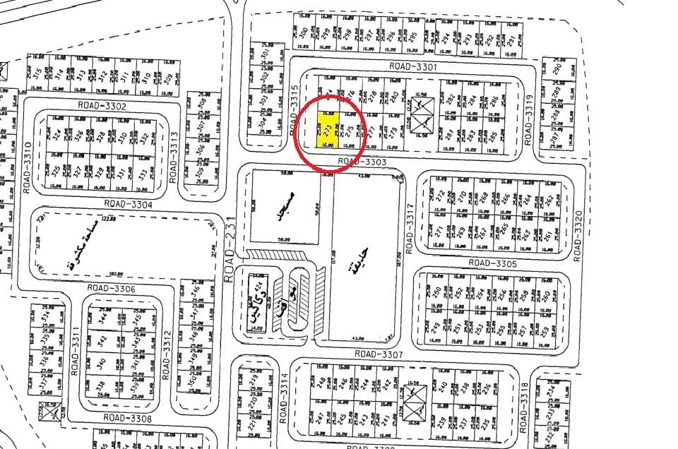 للبيع أرض بالخيران السكنية قطعة 3