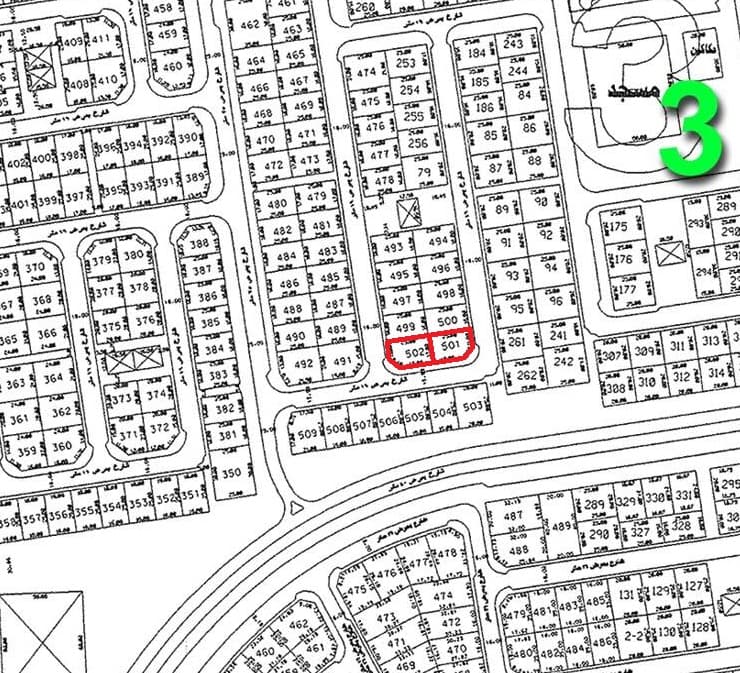 للبيع أرضين فى الزهراء قطعة 3